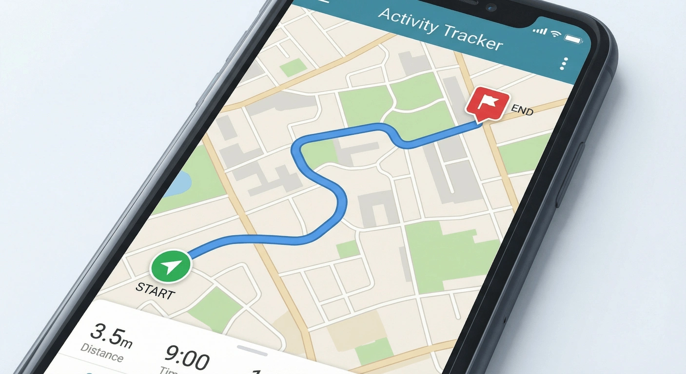 Track format: full path for walking and cycling